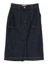 Niū Denim Midi Skirt In Black