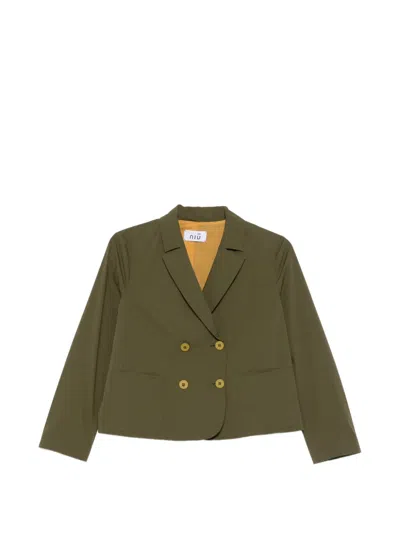 Niū Double-breasted Jacket In Green