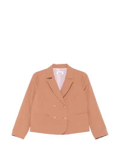 Niū Double-breasted Jacket In Pink