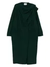 Niū Draped Coat In Green