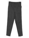 Niū Grid-pattern Straight Trousers In Gray