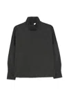 Niū Houndstooth-pattern High-neck Top In Black