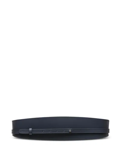 Niū Leather Wrap-around Belt In Black