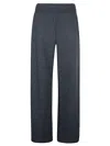 Niū Niu Cotton Blend Wide-leg Trousers In Grey