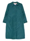 Niū Puffed Button-fastening Coat In Green