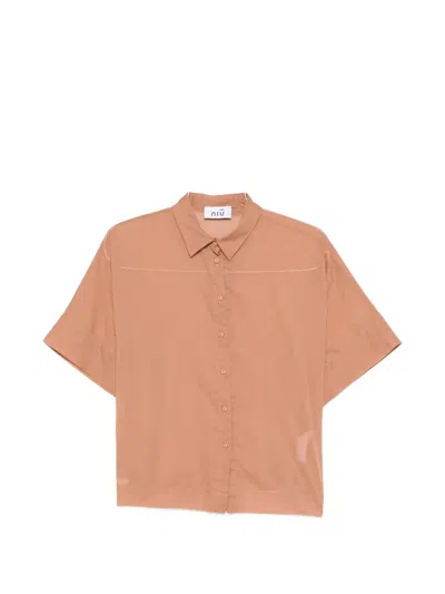 Niū Short-sleeve Shirt In Brown