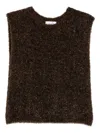Niū Sparkle Sleeveless Top In Brown
