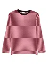 Niū Striped Long-sleeve T-shirt In Pink