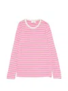 Niū Striped T-shirt In Pink