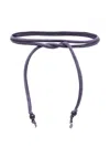 Niū Suede-tie Beaded Belt In Neutral