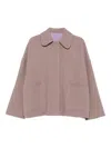 Niū Virgin Wool-blend Coat In Pink