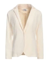 Niū Woman Blazer Ivory Size L Viscose, Polyamide, Elastane, Cotton In White