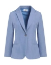 Niū Woman Blazer Light Blue Size L Polyester In Blue