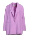 Niū Woman Blazer Mauve Size Xl Polyester, Cotton In Purple