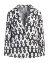 Niū Woman Blazer Midnight Blue Size Xl Cotton, Elastane