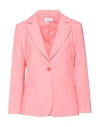 Niū Woman Blazer Salmon Pink Size M Polyester, Virgin Wool, Elastane In Red