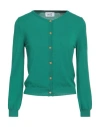 Niū Woman Cardigan Emerald Green Size L Viscose, Polyester