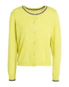 Niū Woman Cardigan Lime Green Size S Merino Wool