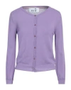 Niū Woman Cardigan Mauve Size Xl Viscose, Polyester In Purple