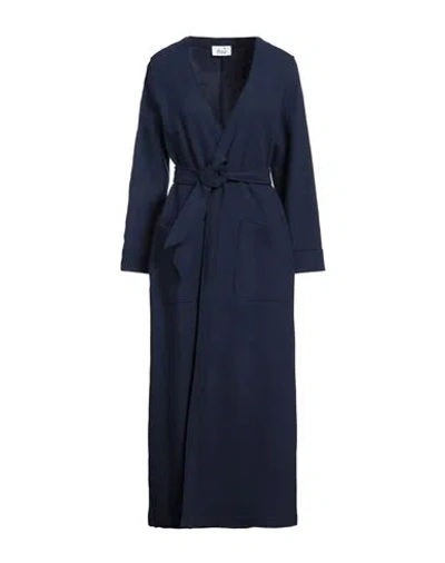 Niū Woman Coat Navy Size M Virgin Wool, Polyamide