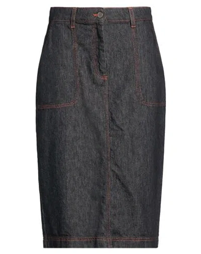 Niū Woman Denim Skirt Black Size Xs Cotton, Elastane