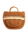 Niū Woman Handbag Camel Size - Cotton In Beige