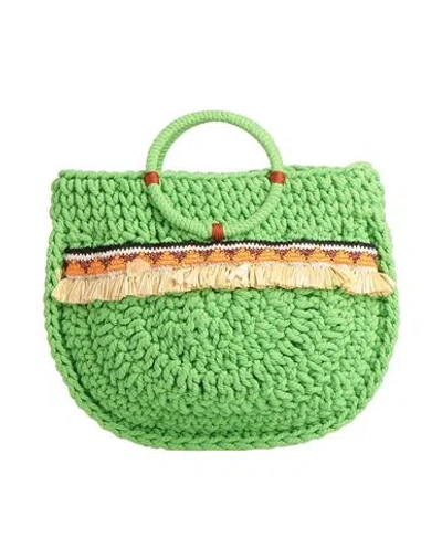 Niū Woman Handbag Lime Green Size - Cotton