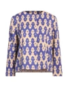 Niū Woman Jacket Blue Size Xl Cotton, Elastane