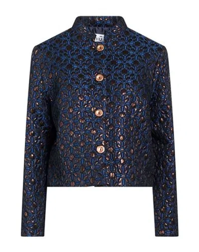 Niū Woman Jacket Blue Size Xl Polyester, Cotton, Polyamide