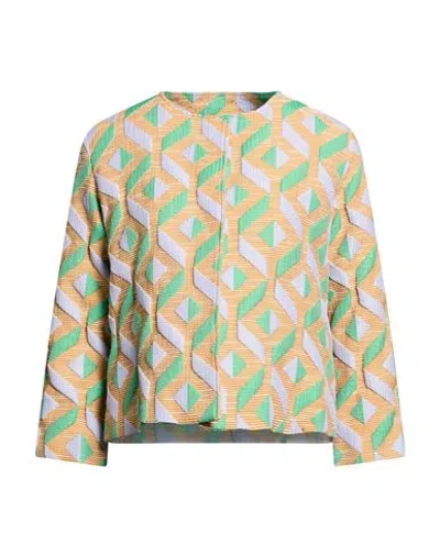 Niū Woman Jacket Camel Size M Polyester, Cotton, Polyamide In Pink