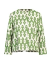 Niū Woman Jacket Green Size L Cotton, Elastane