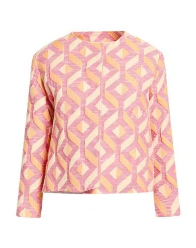 Niū Woman Jacket Magenta Size S Polyester, Cotton, Polyamide In Pink