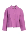 Niū Woman Jacket Mauve Size L Polyester In Purple