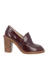 Niū Woman Loafers Burgundy Size 8 Soft Leather In Red