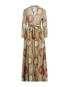 Niū Woman Maxi Dress Beige Size Xl Cotton