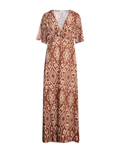 Niū Woman Maxi Dress Brown Size M Cotton