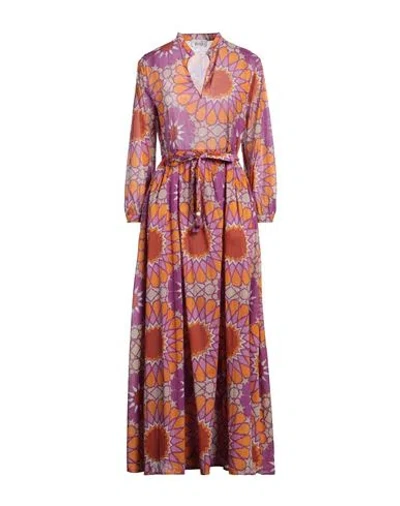 Niū Woman Maxi Dress Mauve Size Xl Cotton In Purple