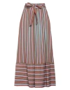 Niū Woman Maxi Skirt Brick Size M Viscose, Polyamide In Red