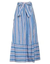 Niū Woman Maxi Skirt Light Blue Size M Cotton, Elastane In Blue