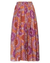 Niū Woman Maxi Skirt Mauve Size S Cotton In Purple