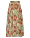 Niū Woman Maxi Skirt Tan Size M Cotton In Brown