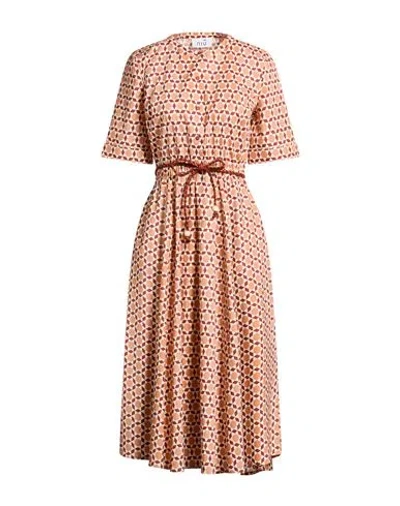 Niū Woman Midi Dress Blush Size M Cotton, Elastane In Pink