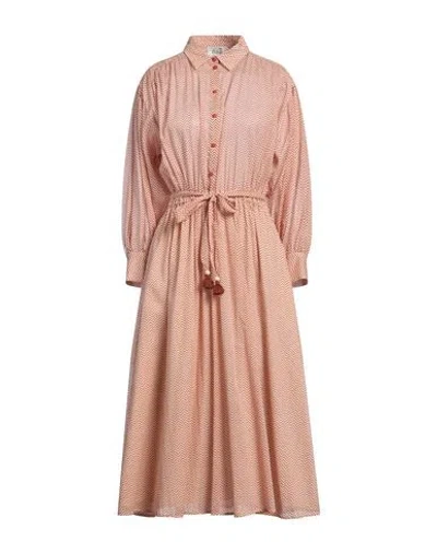Niū Woman Midi Dress Blush Size S Cotton In Pink