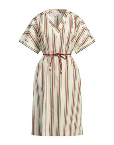 Niū Woman Midi Dress Cream Size Xl Cotton, Elastane In White