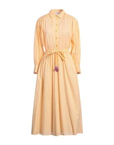 Niū Woman Midi Dress Mandarin Size M Cotton