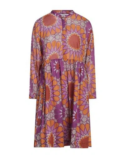 Niū Woman Midi Dress Mauve Size L Cotton In Purple