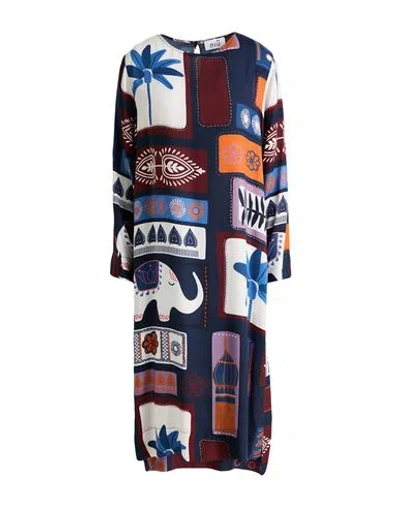 Niū Woman Midi Dress Midnight Blue Size S Viscose