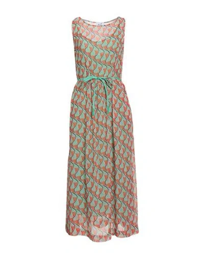 Niū Woman Midi Dress Orange Size L Polyester