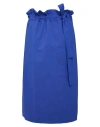 Niū Woman Midi Skirt Blue Size L Cotton, Elastane