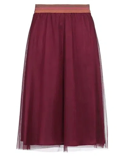 Niū Woman Midi Skirt Plum Size S Polyamide In Purple